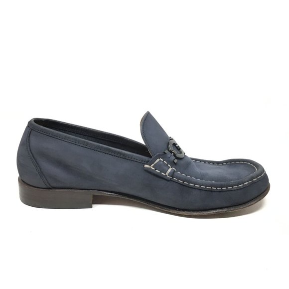 Salvatore Ferragamo Horsebit Shoes Size 9 2E Blue main image 4